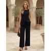image:imageLILLUSORY Womens 2 Piece Summer Vest Sets Sleeveless Blazer Wide Leg Pants Suits Business Casual Spring OutfitsBlack