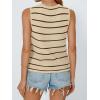 image:imageLILLUSORY Womens Summer Tops Beach Vacation Spring Outfits Cute Y2K Trendy Sweater Vest 2026 Tank Tie Front Crochet ClothesApricot Coffee
