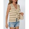 image:imageLILLUSORY Womens Summer Tops Beach Vacation Spring Outfits Cute Y2K Trendy Sweater Vest 2026 Tank Tie Front Crochet ClothesApricot Coffee