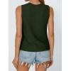 image:imageLILLUSORY Womens Summer Tops Beach Vacation Spring Outfits Cute Y2K Trendy Sweater Vest 2026 Tank Tie Front Crochet ClothesArmy Green