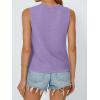 image:imageLILLUSORY Womens Summer Tops Beach Vacation Spring Outfits Cute Y2K Trendy Sweater Vest 2026 Tank Tie Front Crochet ClothesLight Purple