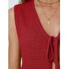 image:imageLILLUSORY Womens Summer Tops Beach Vacation Spring Outfits Cute Y2K Trendy Sweater Vest 2026 Tank Tie Front Crochet ClothesRed