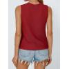 image:imageLILLUSORY Womens Summer Tops Beach Vacation Spring Outfits Cute Y2K Trendy Sweater Vest 2026 Tank Tie Front Crochet ClothesRed