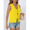 image:imageLILLUSORY Womens Summer Tops Beach Vacation Spring Outfits Cute Y2K Trendy Sweater Vest 2026 Tank Tie Front Crochet ClothesYellow