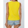 image:imageLILLUSORY Womens Summer Tops Beach Vacation Spring Outfits Cute Y2K Trendy Sweater Vest 2026 Tank Tie Front Crochet ClothesYellow