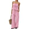 image:imageLILLUSORY 2 Piece Sets for Women Summer 2026 Vacation Travel Beach Outfits Lounge Matching Casual Airport ClothesPink