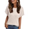 image:imageLILLUSORY Women Short Sleeve T Shirt Summer Sweater Dressy Casual Blouse Business Top Work ClothingApricot