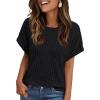 image:imageLILLUSORY Women Short Sleeve T Shirt Summer Sweater Dressy Casual Blouse Business Top Work ClothingBlack
