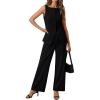image:imageLILLUSORY Womens 2 Piece Summer Vest Sets Sleeveless Blazer Wide Leg Pants Suits Business Casual Spring OutfitsBlack