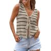 image:imageLILLUSORY Womens Summer Tops Beach Vacation Spring Outfits Cute Y2K Trendy Sweater Vest 2026 Tank Tie Front Crochet ClothesApricotblack
