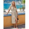 image:imageLILLUSORY Summer Long Shirt Dresses for Women 2026 Beach Vacation Outfits Casual Button Down Short Sleeve Swimsuit CoverupApricot