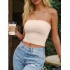image:imageLILLUSORY Womens Bandeau Tube Tops Stretchy Strapless Y2K Crop Cute Knit Tops for Summer Beach Outfits Going Out Clothes 2026Apricot