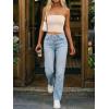 image:imageLILLUSORY Womens Bandeau Tube Tops Stretchy Strapless Y2K Crop Cute Knit Tops for Summer Beach Outfits Going Out Clothes 2026Apricot