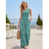 image:imageLILLUSORY Womens Floral Jumpsuit Off Shoulder Wide Leg Boho Romper Summer Beach Casual Outfit for Vacation PartyGreen