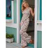 image:imageLILLUSORY Womens Floral Jumpsuit Off Shoulder Wide Leg Boho Romper Summer Beach Casual Outfit for Vacation PartyPink