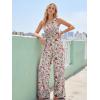image:imageLILLUSORY Womens Floral Jumpsuit Off Shoulder Wide Leg Boho Romper Summer Beach Casual Outfit for Vacation PartyPink