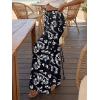 image:imageLILLUSORY Women Elastic Casual High Waist Wide Leg Pants 2026 Summer Long Palazzo Pant with Pocket Beach Vacation ClothesBlack Flower