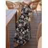 image:imageLILLUSORY Women Elastic Casual High Waist Wide Leg Pants 2026 Summer Long Palazzo Pant with Pocket Beach Vacation ClothesBlack Print