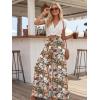 image:imageLILLUSORY Women Elastic Casual High Waist Wide Leg Pants 2026 Summer Long Palazzo Pant with Pocket Beach Vacation ClothesFloral
