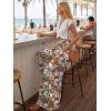 image:imageLILLUSORY Women Elastic Casual High Waist Wide Leg Pants 2026 Summer Long Palazzo Pant with Pocket Beach Vacation ClothesFloral