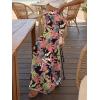 image:imageLILLUSORY Women Elastic Casual High Waist Wide Leg Pants 2026 Summer Long Palazzo Pant with Pocket Beach Vacation ClothesRed Print