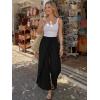 image:imageLILLUSORY Womens Flowy Palazzo Pants High Waisted Wide Leg Boho Casual Summer Beach Vacation Fall Lightweight TrousersBlack