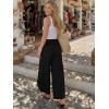 image:imageLILLUSORY Womens Flowy Palazzo Pants High Waisted Wide Leg Boho Casual Summer Beach Vacation Fall Lightweight TrousersBlack