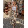 image:imageLILLUSORY Womens Flowy Palazzo Pants High Waisted Wide Leg Boho Casual Summer Beach Vacation Fall Lightweight TrousersBohofloral