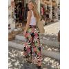 image:imageLILLUSORY Womens Flowy Palazzo Pants High Waisted Wide Leg Boho Casual Summer Beach Vacation Fall Lightweight TrousersBohopink