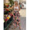 image:imageLILLUSORY Womens Flowy Palazzo Pants High Waisted Wide Leg Boho Casual Summer Beach Vacation Fall Lightweight TrousersBohopink