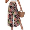 image:imageLILLUSORY Womens Flowy Palazzo Pants High Waisted Wide Leg Boho Casual Summer Beach Vacation Fall Lightweight TrousersBohopink