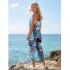 image:imageLILLUSORY Womens Jumpsuits Tropical Floral Print Boho Summer Overalls Rompers Cruise Outfits Beach Vacation 2026 Resort WearBlue Red