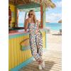 image:imageLILLUSORY Womens Jumpsuits Tropical Floral Print Boho Summer Overalls Rompers Cruise Outfits Beach Vacation 2026 Resort WearFloral