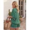 image:imageLILLUSORY Womens 2 Piece Striped Short Sets 2026 Summer Matching Lounge Cruise Beach Outfits Resort Wear Drawstring PajamaGrey Green Stripe