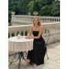image:imageLILLUSORY Womens Floral Maxi Dress Smocked Flowy Sundress with PocketsBlack
