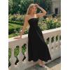 image:imageLILLUSORY Womens Floral Maxi Dress Smocked Flowy Sundress with PocketsBlack