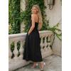 image:imageLILLUSORY Womens Floral Maxi Dress Smocked Flowy Sundress with PocketsBlack