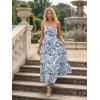 image:imageLILLUSORY Womens Floral Maxi Dress Smocked Flowy Sundress with PocketsNavy Floral