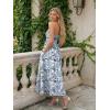 image:imageLILLUSORY Womens Floral Maxi Dress Smocked Flowy Sundress with PocketsNavy Floral