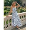 image:imageLILLUSORY Womens Floral Maxi Dress Smocked Flowy Sundress with PocketsNavy Floral
