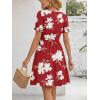 image:imageLILLUSORY Womens Summer Casual Dresses Short Sleeve V Neck Boho Dress 2026 Floral Printed Flowy Aline SundressesRed Print