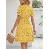 image:imageLILLUSORY Womens Summer Casual Dresses Short Sleeve V Neck Boho Dress 2026 Floral Printed Flowy Aline SundressesYellow Floral