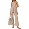 image:imageLILLUSORY Two Piece Lounge Sets for Women Going Out Asymmetrical Summer Matching Clothing 2026 Travel Knit Vacation OutfitsApricot
