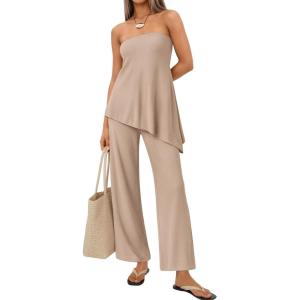 image:imageLILLUSORY Two Piece Lounge Sets for Women Going Out Asymmetrical Summer Matching Clothing 2026 Travel Knit Vacation OutfitsApricot