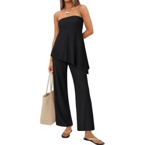 image:imageLILLUSORY Two Piece Lounge Sets for Women Going Out Asymmetrical Summer Matching Clothing 2026 Travel Knit Vacation OutfitsBlack
