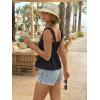 image:imageLILLUSORY Boho Floral Flowy Tank Tops for Women Summer 2026 Square Neck Ruffle Cute Babydoll TopBlack