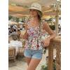 image:imageLILLUSORY Boho Floral Flowy Tank Tops for Women Summer 2026 Square Neck Ruffle Cute Babydoll TopMulticolor Floral