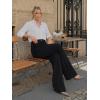 image:imageLILLUSORY Pleated Front High Waisted Dress Pants Light Stretch Wide Leg Button Trousers with PocketsBlack