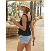 image:imageLILLUSORY Babydoll Camisole Tops for Women Square Neck Floral Flowy Tank Tops Summer 2026Black