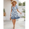 image:imageLILLUSORY Summer Dresses for Women 2026 Short Sleeve Floral Aline Dress with Pockets Boho Flowy SundressesBlue Print